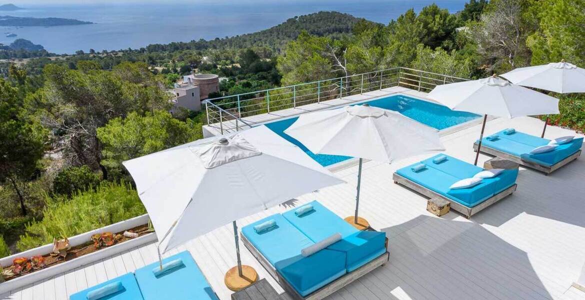 This Modern-style villa in Ibiza