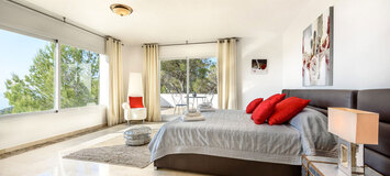 This Modern-style villa in Ibiza