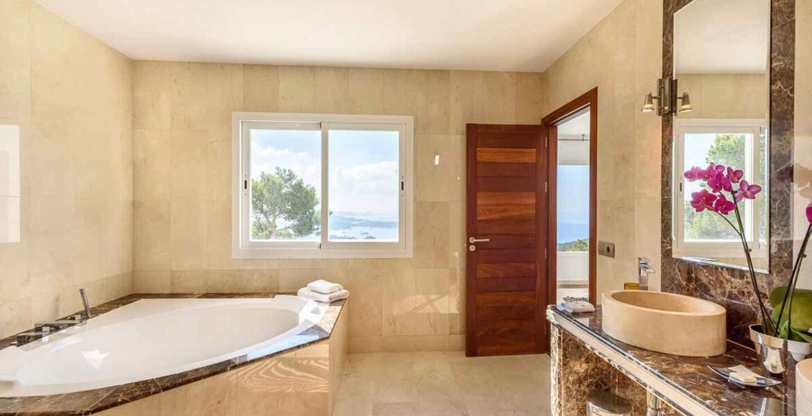 This Modern-style villa in Ibiza