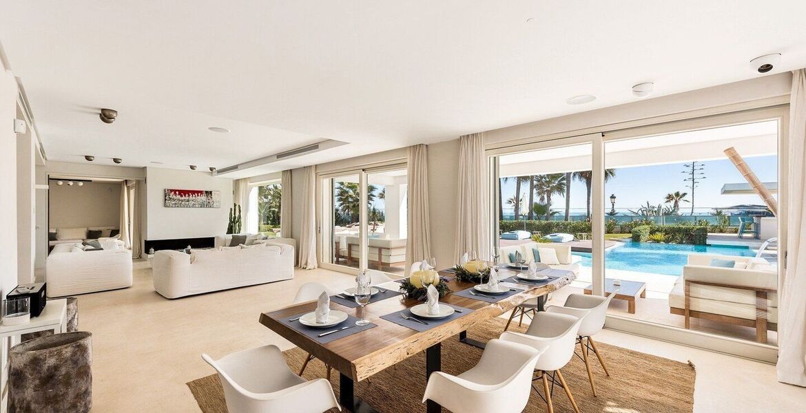 Beachfront Villa for rent in Golden Mile Marbella